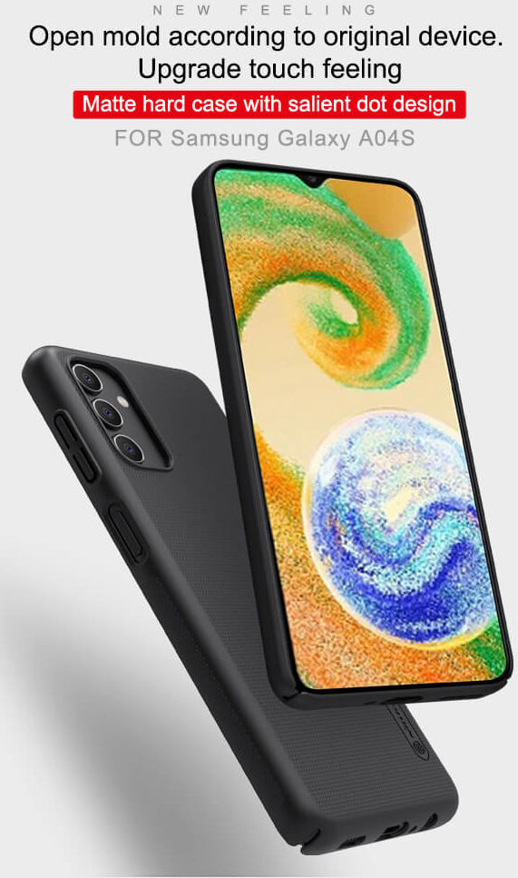 Nillkin Super Frosted Shield Samsung Galaxy A04s Hoesje Zwart afbeelding 10