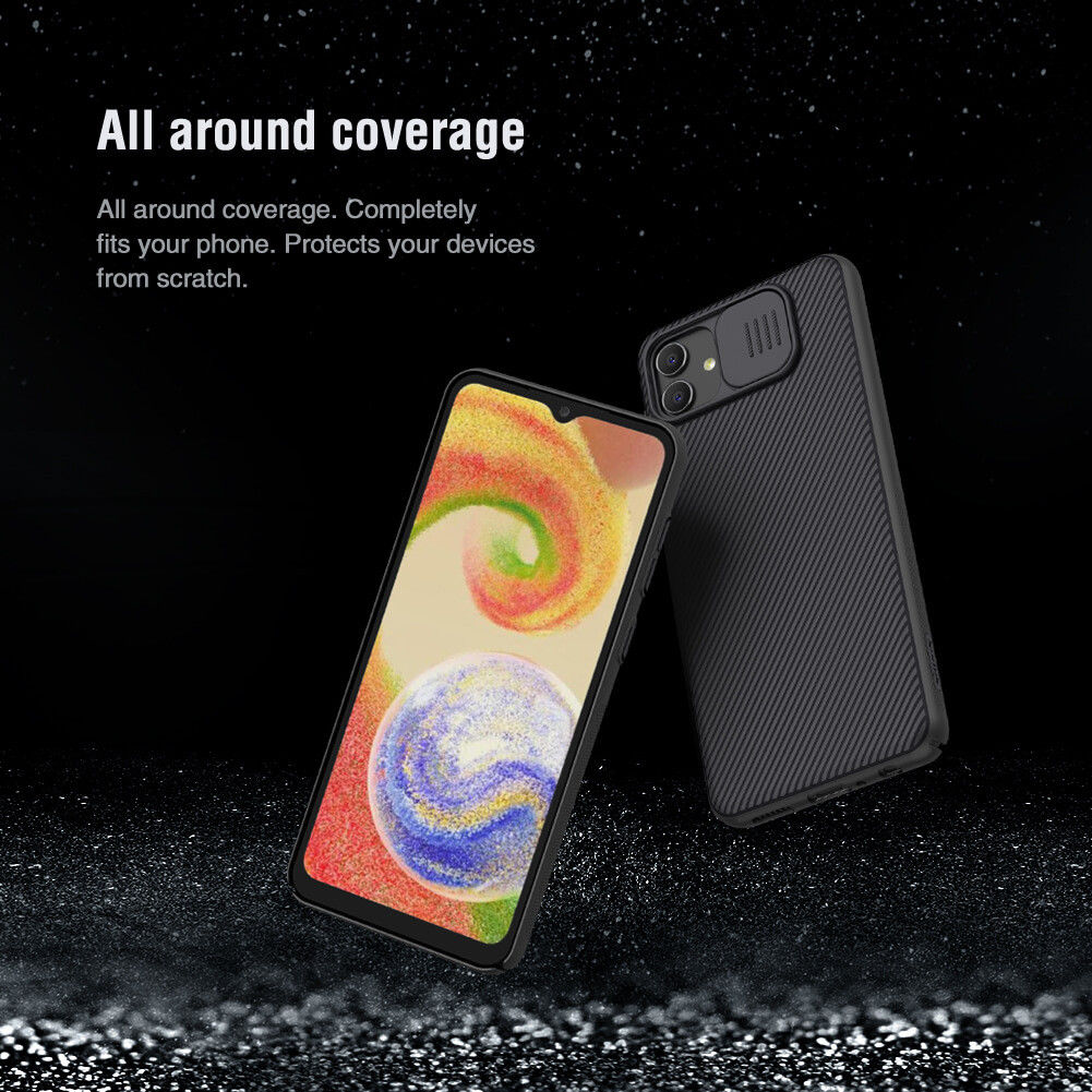 Nillkin CamShield Samsung Galaxy A04 Hoesje met Camera Slider Zwart afbeelding 7