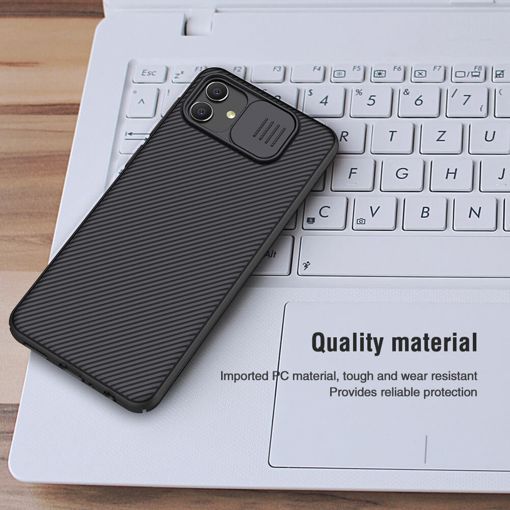 Nillkin CamShield Samsung Galaxy A04 Hoesje met Camera Slider Zwart afbeelding 14