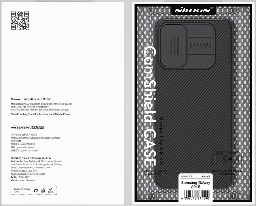 Nillkin CamShield Samsung Galaxy A04s Hoesje met Camera Slider Zwart afbeelding 14
