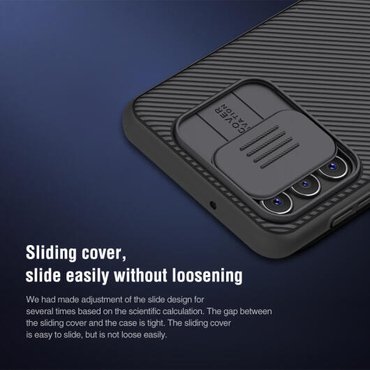 Nillkin CamShield Samsung Galaxy A04s Hoesje met Camera Slider Zwart afbeelding 5