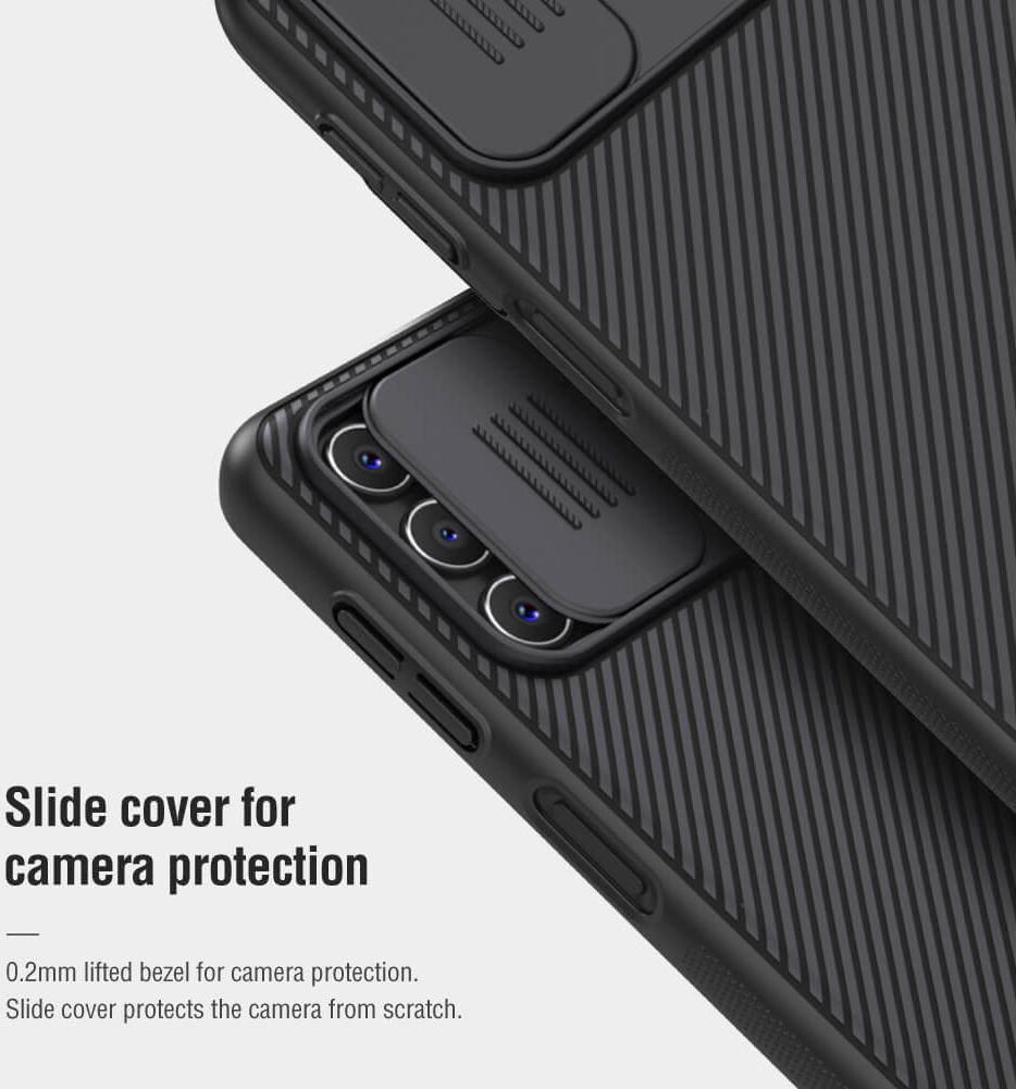 Nillkin CamShield Samsung Galaxy A04s Hoesje met Camera Slider Blauw afbeelding 10