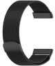 Fitbit Versa 3 / Sense Bandje - Milanese Staal Magneetsluiting - Zwart