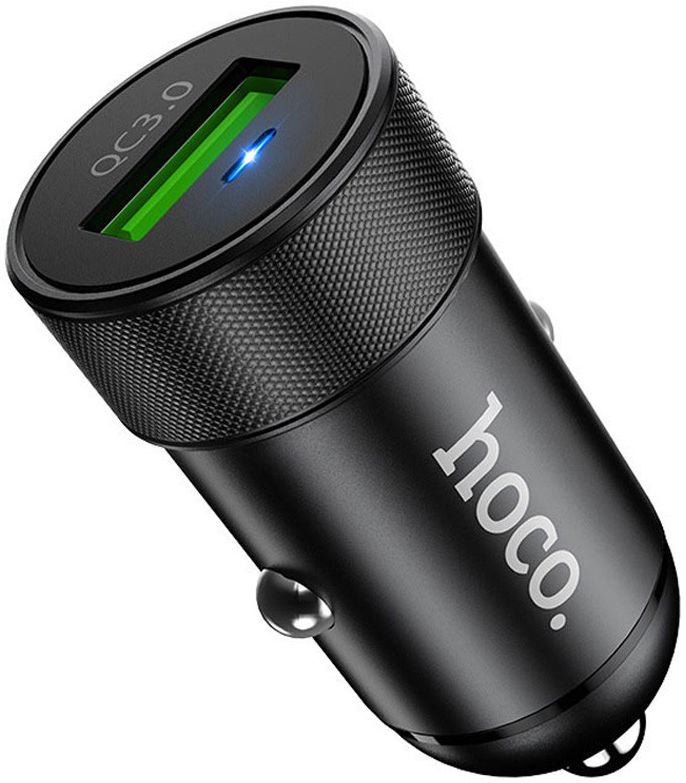 Hoco Z32 3A USB Autolader 18W met Quick Charge 3.0 Zwart afbeelding 1