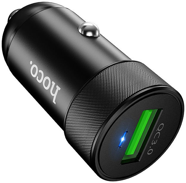 Hoco Z32 3A USB Autolader 18W met Quick Charge 3.0 Zwart afbeelding 2