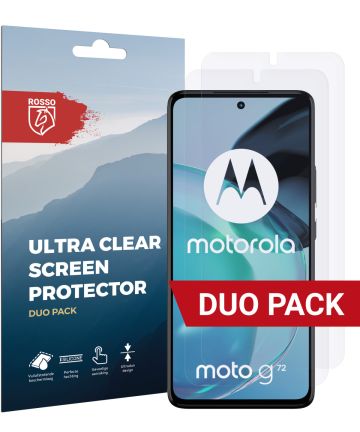 Rosso Motorola Moto G72 Ultra Clear Screen Protector Duo Pack Screen Protectors