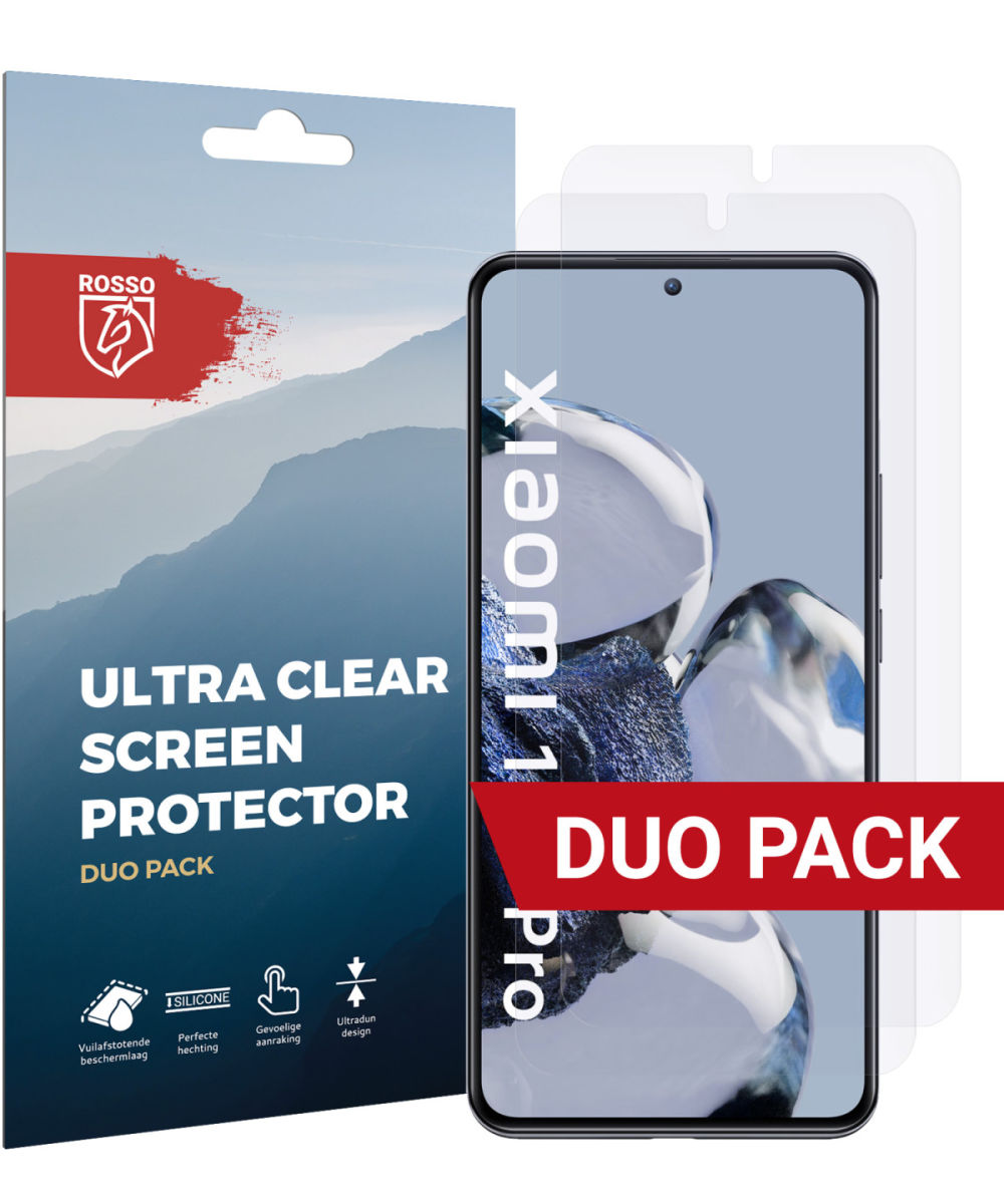 Rosso Xiaomi 12T/12T Pro Ultra Clear Screen Protector Duo Pack afbeelding 1