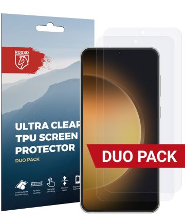 Rosso Samsung Galaxy S23 Screen Protector Ultra Clear Duo Pack Screen Protectors