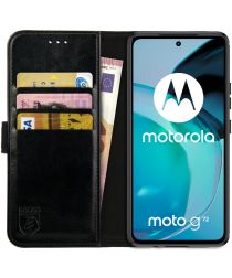 Rosso Element Motorola Moto G72 Hoesje Book Cover Wallet Zwart