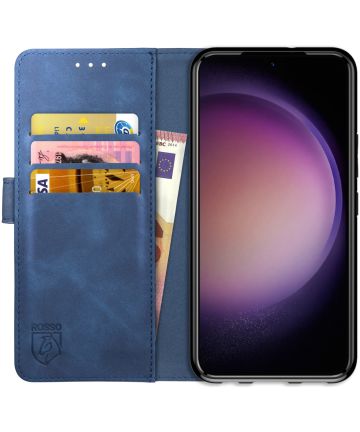 Rosso Element Samsung Galaxy S23 Plus Hoesje Book Cover Wallet Blauw Hoesjes