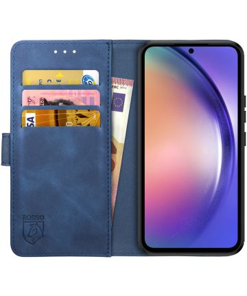 Rosso Element Samsung Galaxy A54 Hoesje Book Cover Wallet Blauw Hoesjes