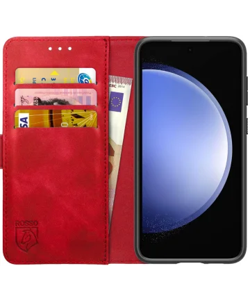 Rosso Element Samsung Galaxy S23 Hoesje Book Cover Wallet Rood Hoesjes