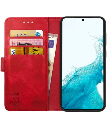 Rosso Element Samsung Galaxy S23 Hoesje Book Cover Wallet Rood Hoesjes