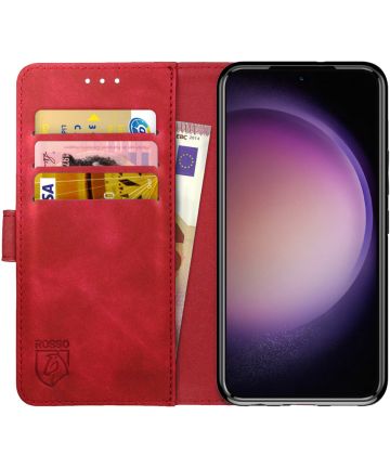 Rosso Element Samsung Galaxy S23 Plus Hoesje Book Cover Wallet Rood Hoesjes