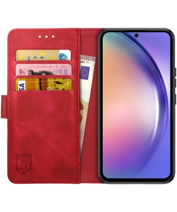 Rosso Element Samsung Galaxy A54 Hoesje Book Cover Wallet Rood Hoesjes