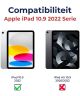 Apple iPad 10.9 (2022) Hoes met Screen Protector en Handriem Zwart