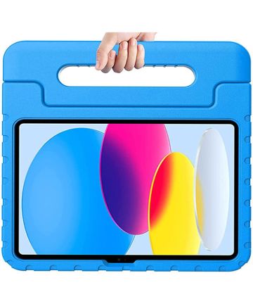 Apple iPad 10.9 (2022) Kinder Tablethoes met Handvat Blauw Hoesjes