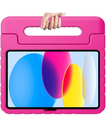 Apple iPad 10.9 (2022) Kinder Tablethoes met Handvat Roze Hoesjes