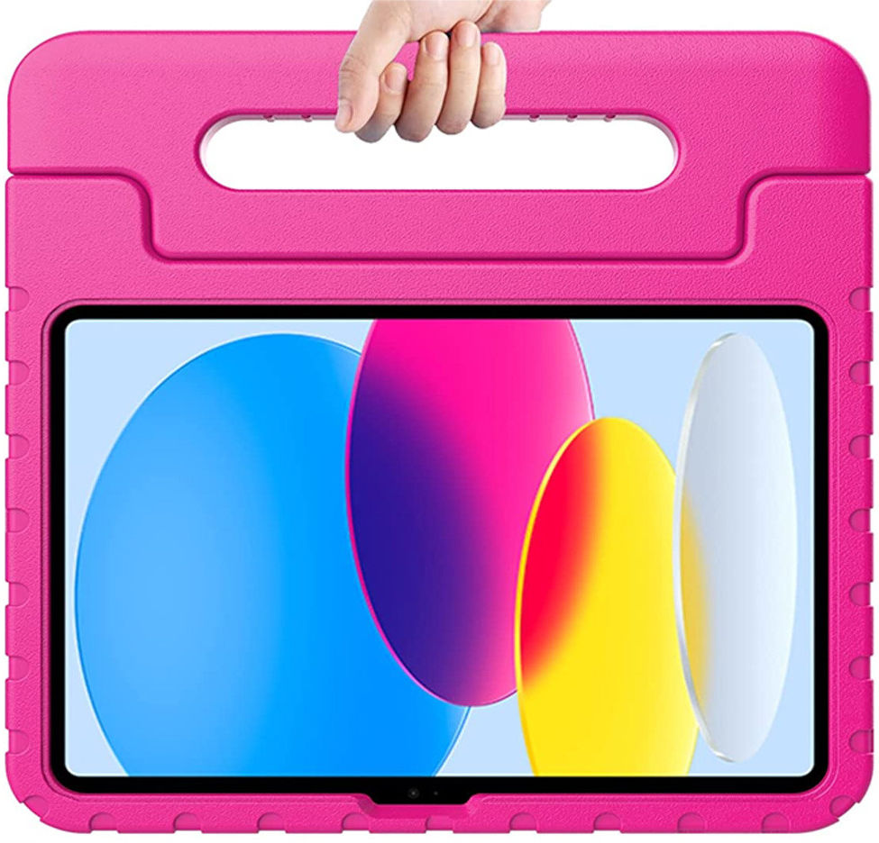 Apple iPad 11 (2025) / 10.9 (2022) Kinder Tablethoes met Handvat Roze afbeelding 1