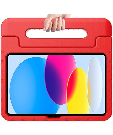 Apple iPad 10.9 (2022) Kinder Tablethoes met Handvat Rood Hoesjes