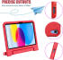 Apple iPad 11 (2025) / 10.9 (2022) Kinder Tablethoes met Handvat Rood afbeelding 10