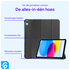 Apple iPad 11 (2025) / 10.9 (2022) Hoes Tri-Fold Book Case Zwart afbeelding 3