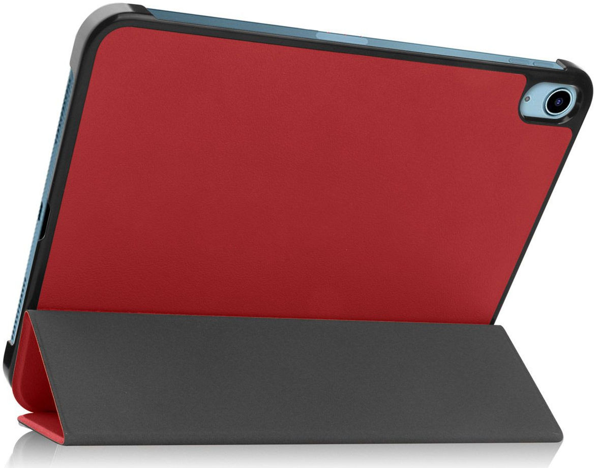 Apple iPad 11 (2025) / 10.9 (2022) Hoes Tri-Fold Book Case Rood afbeelding 10