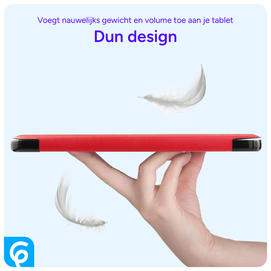 Apple iPad 11 (2025) / 10.9 (2022) Hoes Tri-Fold Book Case Rood afbeelding 6