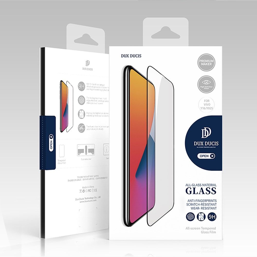 Dux Ducis Vivo Y16/Y02s Screen Protector 9H Tempered Glass afbeelding 8