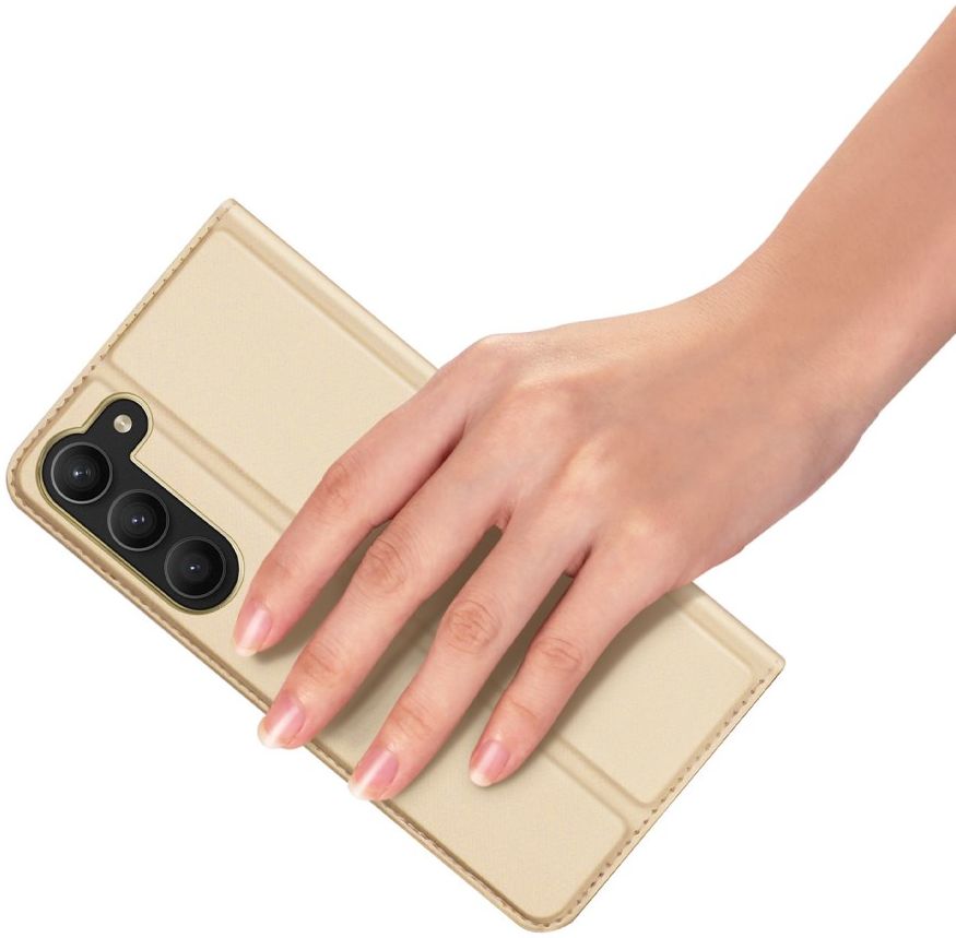Dux Ducis Skin Pro Samsung Galaxy S23 Plus Hoesje Portemonnee Goud afbeelding 5