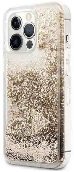 Guess Apple iPhone 14 Pro Hoesje Hard Case Gold Glitter Charms afbeelding 3