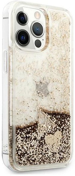 Guess Apple iPhone 14 Pro Hoesje Hard Case Gold Glitter Charms afbeelding 5