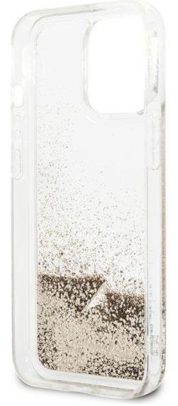 Guess Apple iPhone 14 Pro Hoesje Hard Case Gold Glitter Charms afbeelding 6