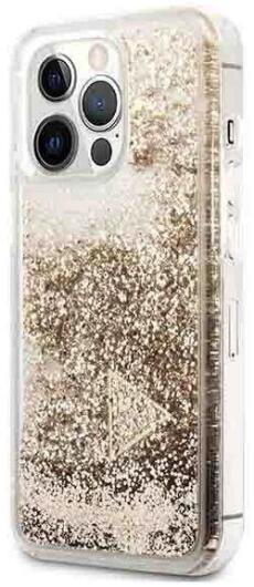 Guess Apple iPhone 14 Pro Hoesje Hard Case Gold Glitter Charms afbeelding 3