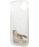 Guess Apple iPhone 14 Hoesje Hard Case Gold Glitter Charms