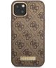 Guess Apple iPhone 14 Hoesje MagSafe Hard Case 4G Logo Plate