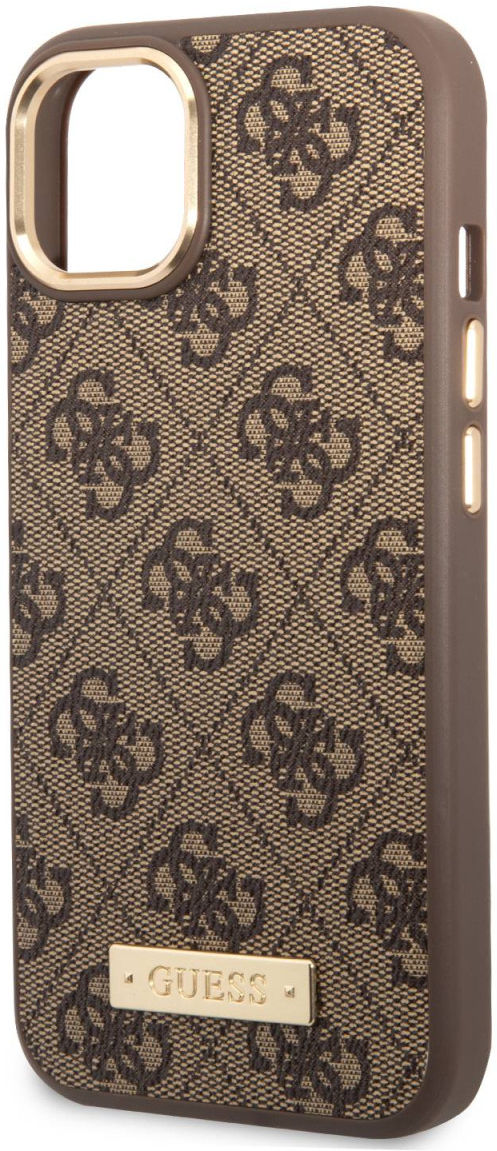 Guess Apple iPhone 14 Hoesje MagSafe Hard Case 4G Logo Plate afbeelding 3
