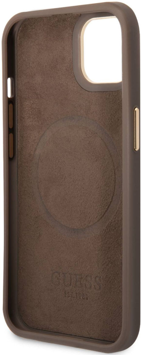 Guess Apple iPhone 14 Hoesje MagSafe Hard Case 4G Logo Plate afbeelding 4