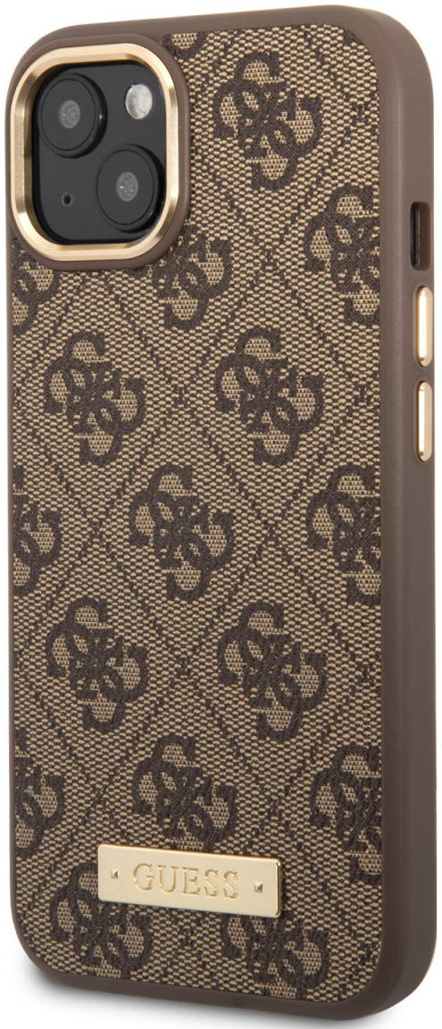 Guess Apple iPhone 14 Hoesje MagSafe Hard Case 4G Logo Plate afbeelding 7
