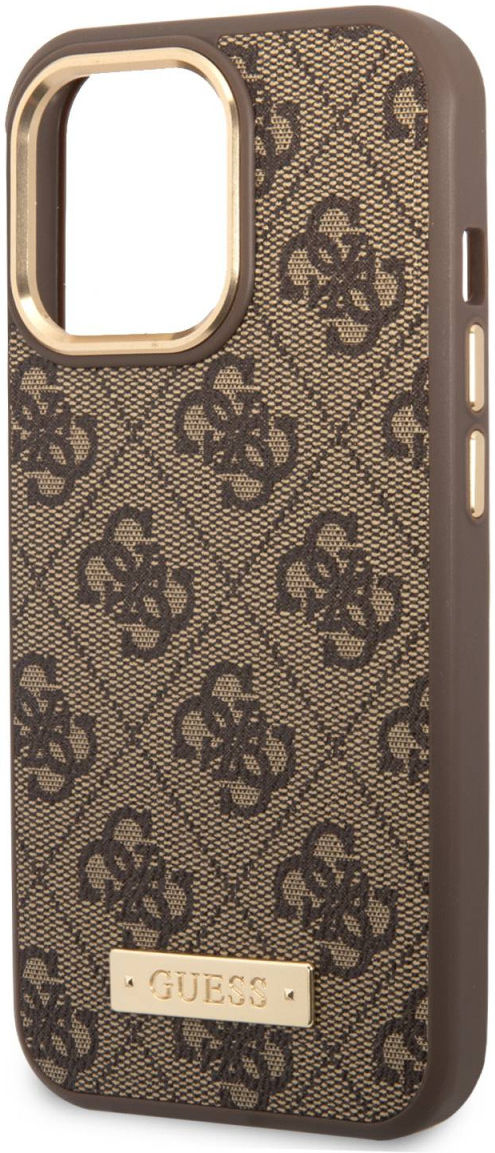 Guess Apple iPhone 14 Pro Max Hoesje MagSafe Hard Case 4G Logo Plate afbeelding 3