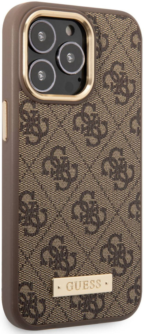 Guess Apple iPhone 14 Pro Max Hoesje MagSafe Hard Case 4G Logo Plate afbeelding 4
