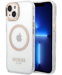 Guess Apple iPhone 14 Plus Hoesje MagSafe Hard Case Metal Outline