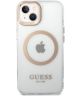 Guess Apple iPhone 14 Hoesje MagSafe Hard Case Metal Outline