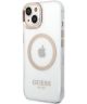 Guess Apple iPhone 14 Hoesje MagSafe Hard Case Metal Outline