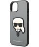 Karl Lagerfeld Apple iPhone 14 Plus Hoesje Saffiano Karl Head Zilver