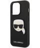 Karl Lagerfeld Apple iPhone 14 Pro Hoesje Saffiano Karl Head Zwart