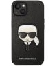 Karl Lagerfeld Apple iPhone 14 Plus Hoesje Saffiano Karl Head Zwart