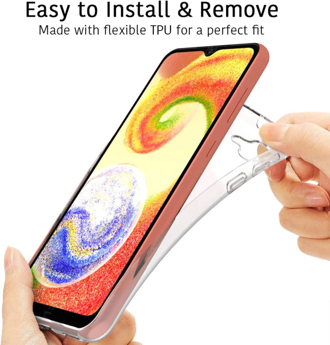 Samsung Galaxy A04 Hoesje Dun TPU Back Cover Transparant afbeelding 3