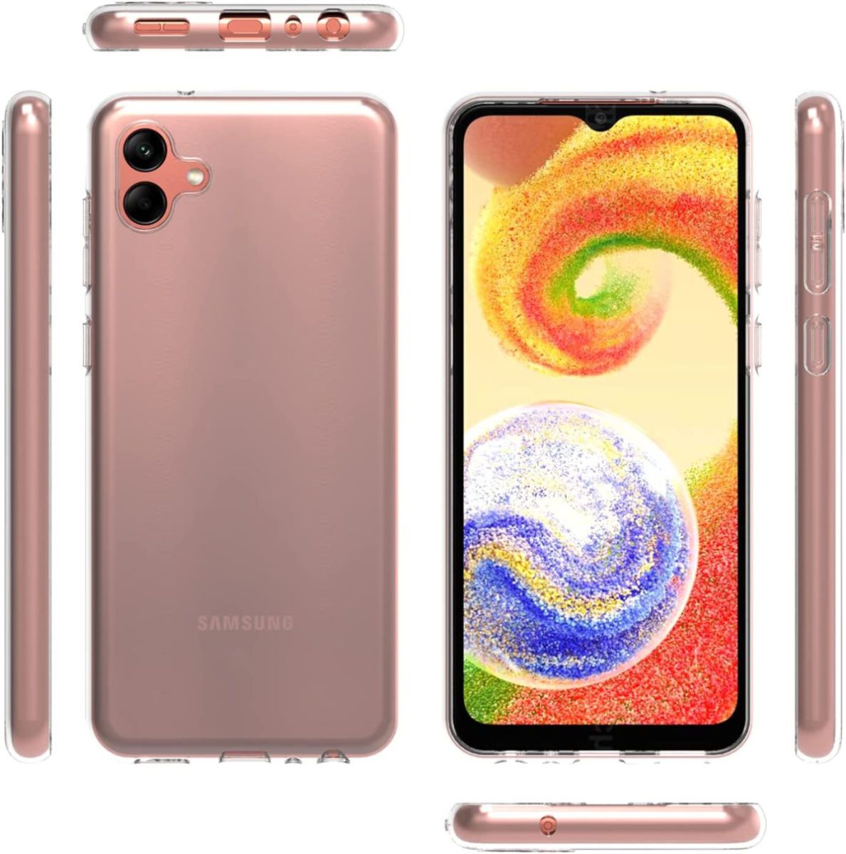 Samsung Galaxy A04 Hoesje Dun TPU Back Cover Transparant afbeelding 6