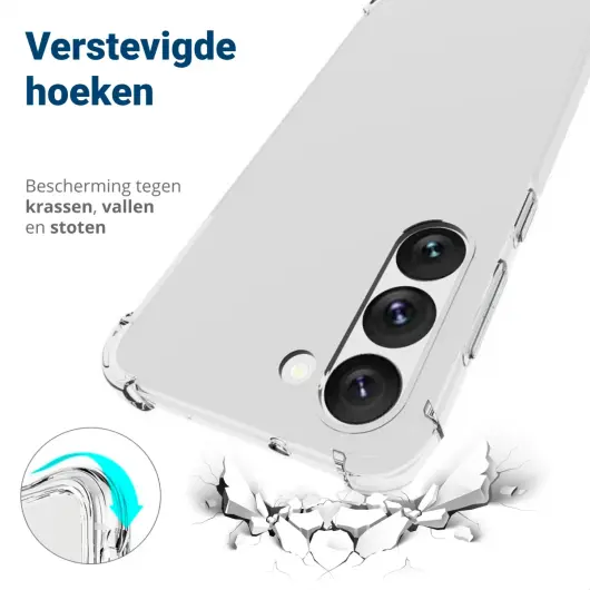 Samsung Galaxy S23 Plus Hoesje Schokbestendig en Dun TPU Transparant afbeelding 2